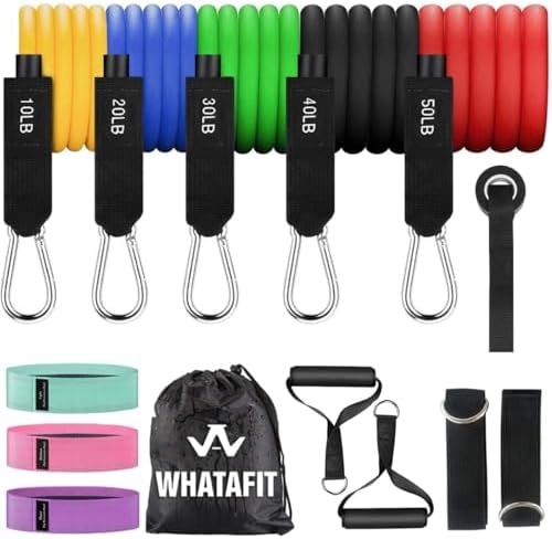WHATAFIT Resistance Bands, Exercise Bands，Resistance Bands for Wo...