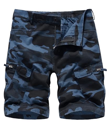 Short cargo homme camouflage d'été léger avec plusieurs poches de rangement