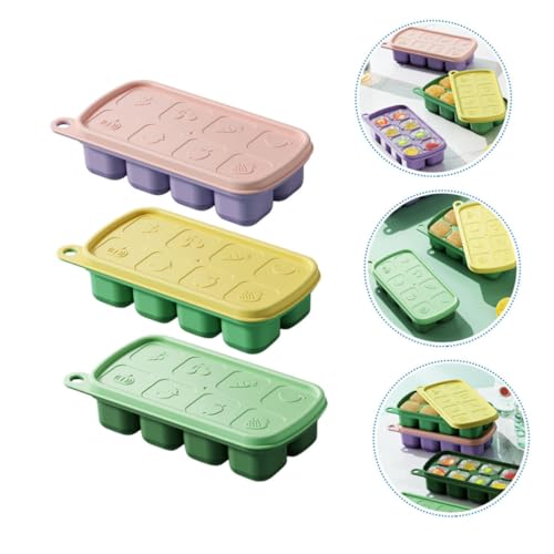 Cubetas de Hielo Reusables con Tapa, Pack 3 miniatura 6