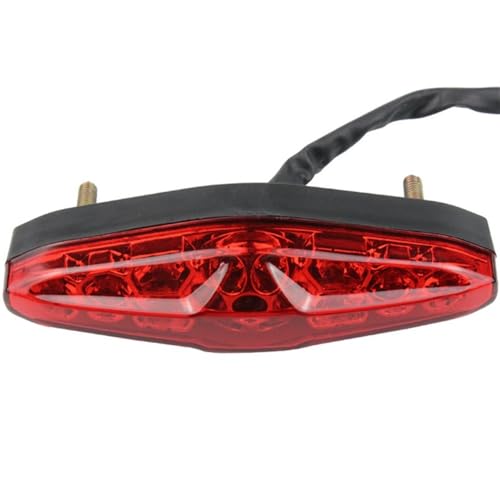 Luz trasera de freno 12V roja para moto chopper y buggy
