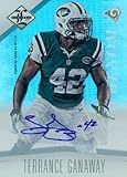 Sports Memorabilia Autograph Warehouse 97318 Terrance Ganaway Autographed Football Card New York Jets 2012 Panini Limited Rookie No. 195