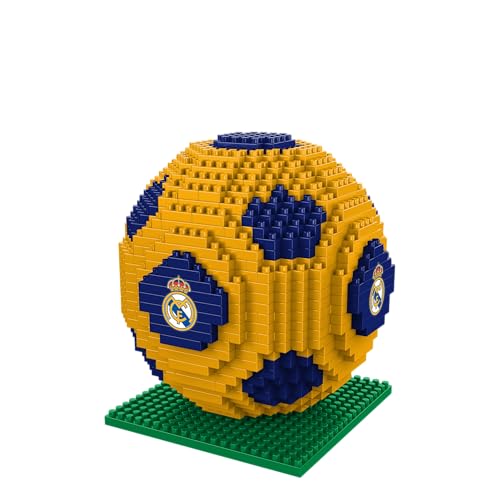 FOCO Produit officiel BRXLZ Briques de football 3D dans des couleurs alternatives du club (Real Madrid CF)