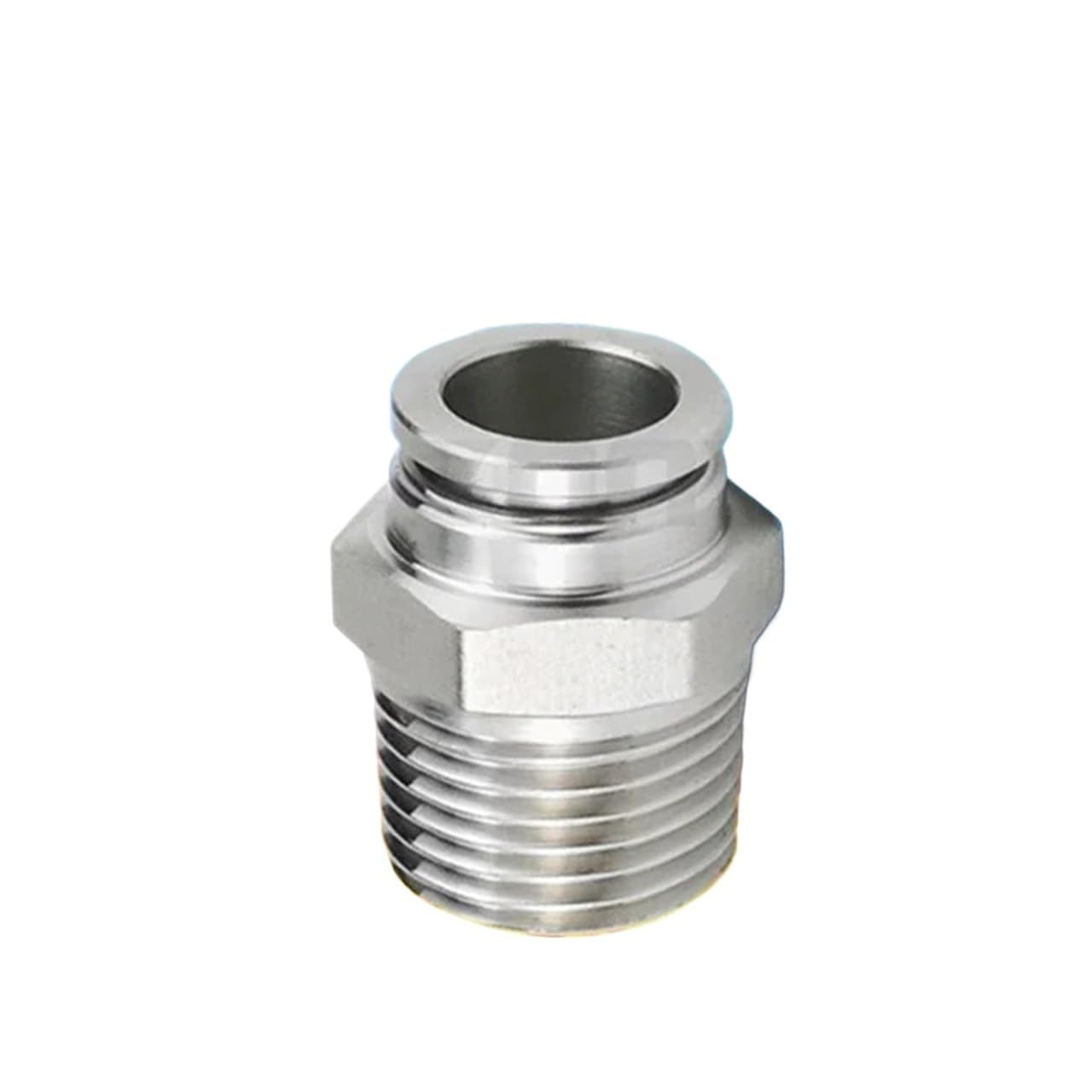 Racor neumático de acero inoxidable con rosca NPT de 1/2 de alta durabilidad