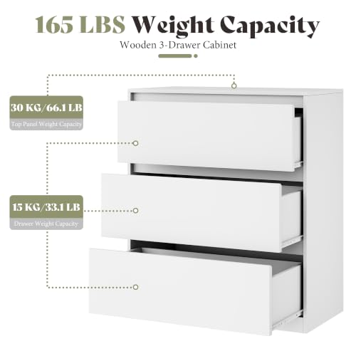 Image of AMERLIFE Modular DIY 3-Drawer Storage Cabinet, 32 x 16 x 36 Inch