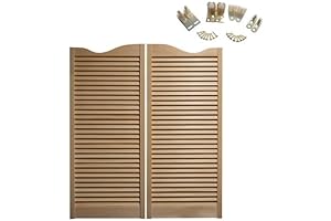 Swinging Doors by Pine Wood: Timeless Louvered Door with Strong Joints and...