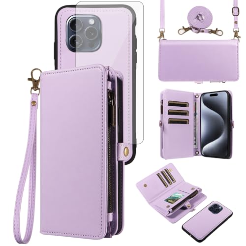 Étui iPhone 15 Pro porte-carte magnétique en cuir à chaîne pour vos soirées