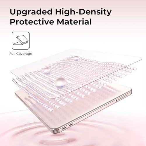 Image of EooCoo Case Compatible with MacBook Neo 13 inch 2026 Model A3404 with A18 Pro chip, Lightweight Hard Shell Scratch Resistant Protective Cover, Crystal Blush