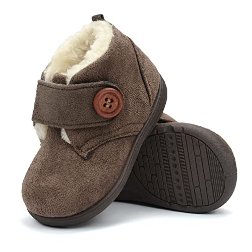 OAISNIT Baby Boy Girl Snow Boots Toddler Warm Winter Booties Anti-slip Lightweight Plush Outdoor Shoes for First Walkers 6 12 18 24 Months3