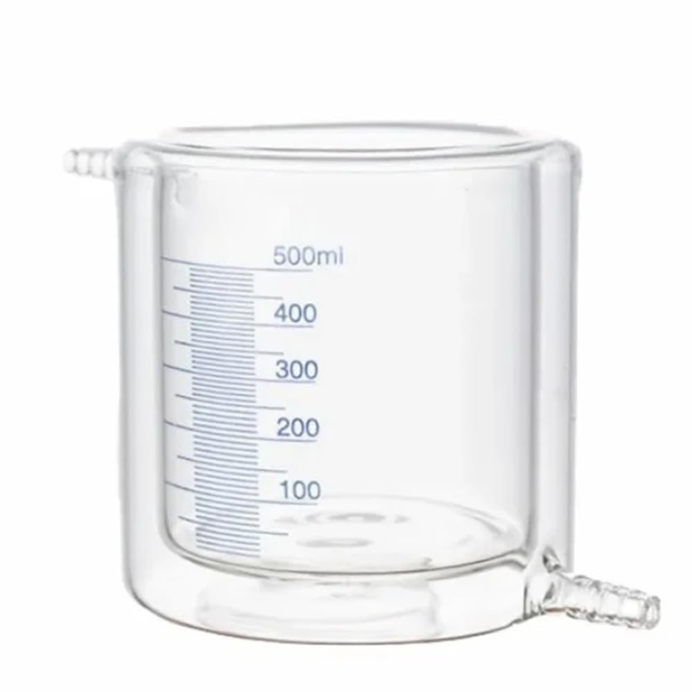 Laborbecher mit Doppelmantel, Becher aus Borosilikatglas, 501001502503004005001000ml, Laborglas(50 ml)