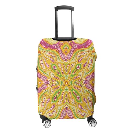 Luggage Cover Dustproof Anti-scratch Suitcase Cover Elastic Travel Suitcase Protector Peach As Main Color Washable Baggage Case Luggage Sleeves Fits 18-32 Inch Luggage4