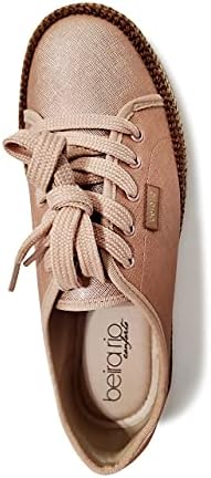 Beira Rio Women's Shoes Espadrille Wedges Platform Fashion Casual Sneakers Gold Pink, 8 | Image 4