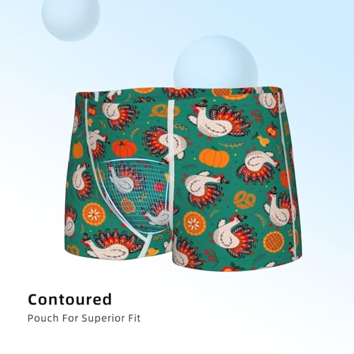 Boys' Cotton Boxer Brief Soft Underwear-Cartoon Turkey4