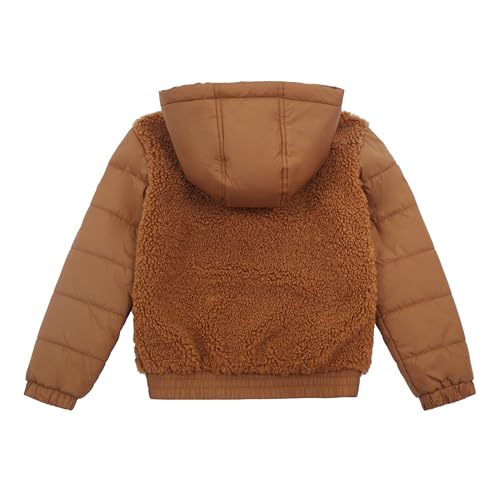 Rokka&Rolla Boys' Water-Resistant Teddy Sherpa Puffer Jacket2