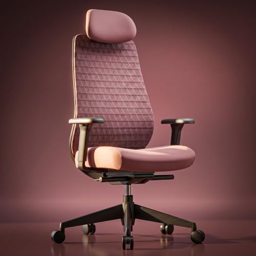 Image of Drogo Moka Ergonomic Office Chair for Work from Home | Premium Mesh Computer Chair with Adjustable 3D Armrest, Headrest & Lumbar Support | High Backrest & Sliding Cushion Seat | 1 Yr Warranty(WineRed)