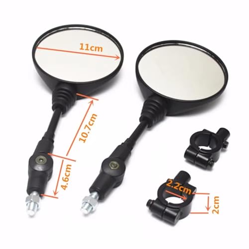 Accesorios para Motocicletas Espejos Retrovisores 10mm 5