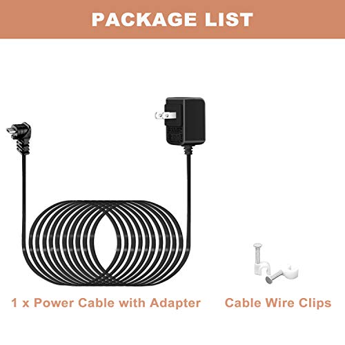 16.4FT Arlo Pro 2 Outdoor Power Cable, EGR QC 3.0 Power Adapter and Weatherproof Outdoor Charging Cable for Arlo Pro, Arlo Pro 2, Arlo Go (Black)