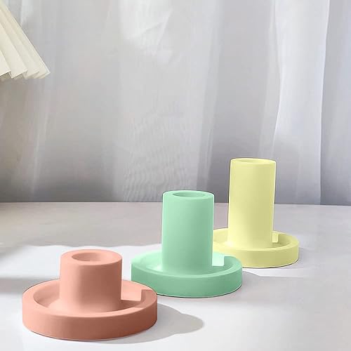 Miniatura 3 de Molde de vela cónica, 3 moldes de silicona para portavelas de bricolaje, moldes de velas para hacer candelabros de cemento, moldes de silicona para