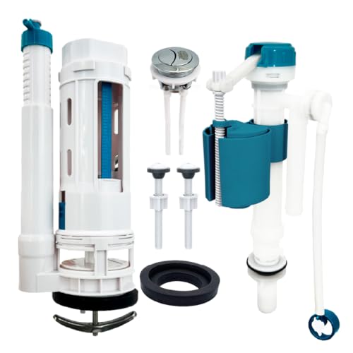 Kit Mecanismo De Descarga Para Caixa Acoplada Monobloco Dual Flush Completo Smart Depot Com Botão Ac
