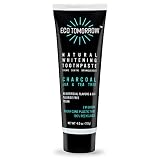 EcoTomorrow Charcoal Whitening Toothpaste - Natural Juá & Tea Tree, Fluoride Free, Plant Based with