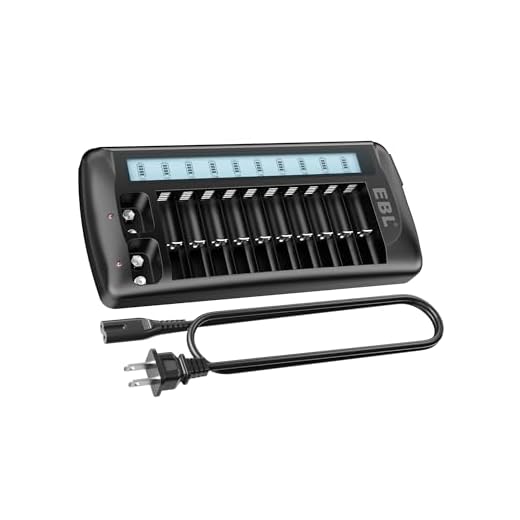 EBL 12 Bay LCD Universal Battery Charger for Rechargeable AA AAA 9V NIMH NICD Batteries