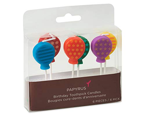 Image of Papyrus Birthday Candles, Balloons (6-Count)