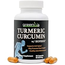 GreenIVe Turmeric Curcumin with BioPerine 95% Curcuminoids 1500mg 46X Higher Absorption Black Pepper Extract 90 Vegetarian Capsules Non-GMO, Made in USA