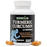 GreenIVe Turmeric Curcumin with BioPerine® 95% Curcuminoids 1500mg – 46X Higher Absorption Black Pepper Extract – 90 Vegetarian Capsules – Non-GMO, Made in USA