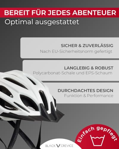 Black Crevice Erwachsenen Fahrradhelm, weiß, XS/S (50-54cm)… – Ansicht 6