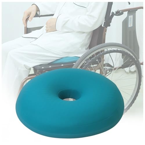 HUTRADE Cojin Antiescaras 40x40x8 Cm, Cojín para Coxis Espuma Viscoelástica Cojín Hemorroides Cojín Redondo para Fisura Anal con Agujero Asiento Ortopédico para Sillas De Ruedas