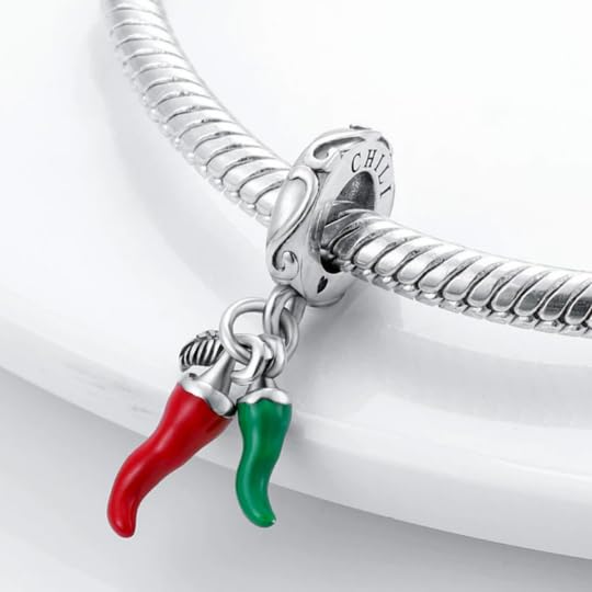 Chili Red Pepper Dangle Charm, Chili Pepper Charm, Sterling Silver, Gift For Wife, Women, Friends, Family, Compatible To Pandora2