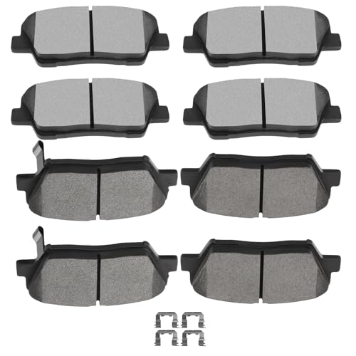 Image of D1687 D1284 SCITOO Disc Brake Pads Sets Front Semi-Metal Rear Ceramic 8pcs Fit For Hyundai For Santa Fe 2010-2012,For Kia Sorento 2011-2013