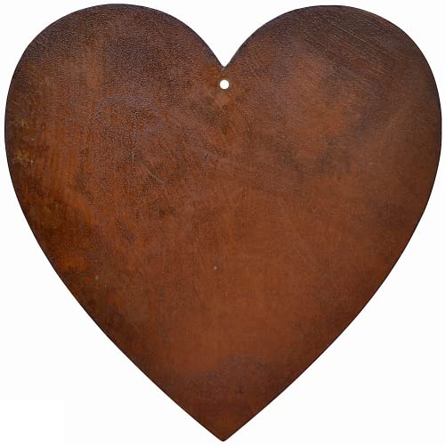 Deko Kind - Rostiges Herz - 13x13cm - Wetterbeständig - Edelrost -...