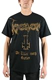 Venom - Mens At War With Satan T-shirt in Black, Size: Large, Color: Black