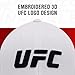UFC Baseball Hat, 6 Panel Adult Flex Fit Active Cap with Curved Brim, White, One Size