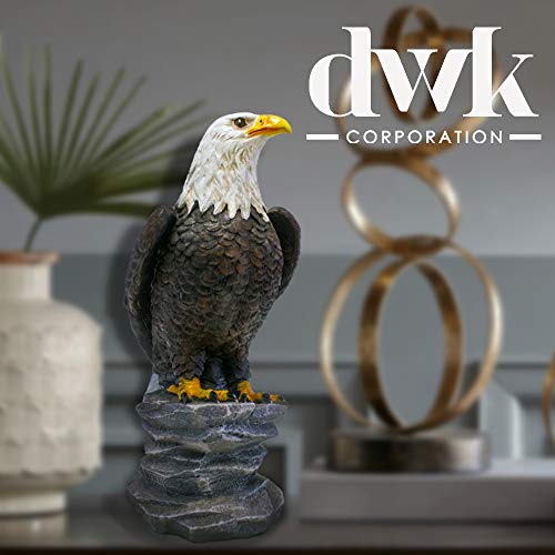 Dwk - Liberty - Majestic American Bald Eagle On Rock Desk Statue Figurine Patriotic Sculpture Usa Freedom Office Bookshelf Tabletop Home Decor Accent, 9-Inch… #TOP5