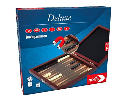 Backgammon Noris 606108004 Reisespiel für Kinder ab 8 Jahren
