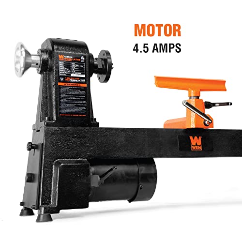 Wen LA3424 4.5-Amp 12-Inch By 18-Inch 5-Speed Benchtop Wood Lathe thumb #8