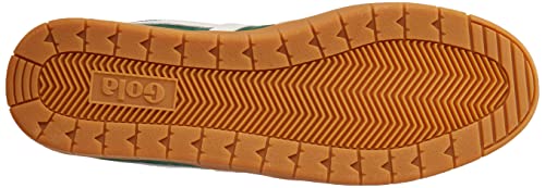 Image of Gola Hurricane Suede, Men's Sneaker, Evergreen Off White Gum Green, 8 US