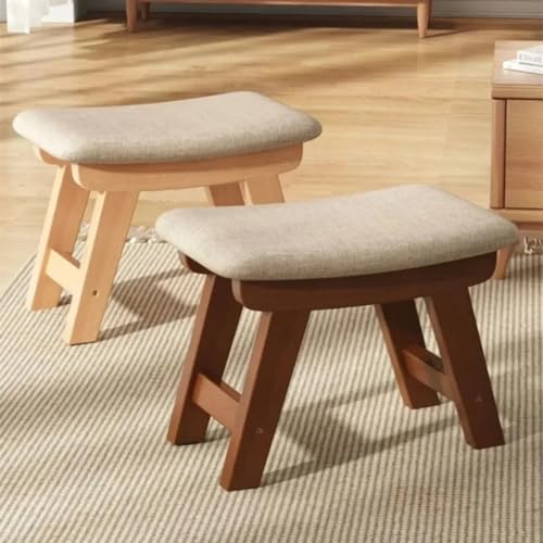 Meuble d'accent moderne type tabouret en tissu pour optimiser les petits espaces