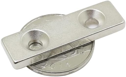 Rectangular Counterbore 40x12x4mm Magnetic Double Hole NdFeB magnet(10pcs)