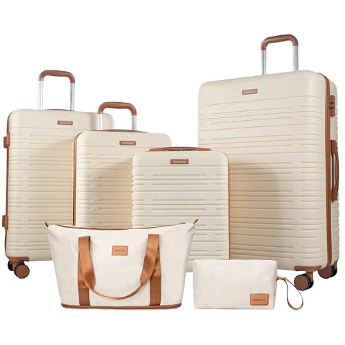 Image of Hardside 6-Piece Luggage Sets 16 inch20 inch24 inch28 inch with TSA Lock | ABS+PC, Double Spinner Wheels,Underseat Duffel Bag