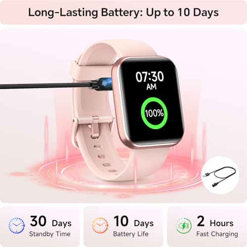 Aeac 1.85" HD Smartwatch for Women (Pink) – Bluetooth Calling & Alexa — view 8