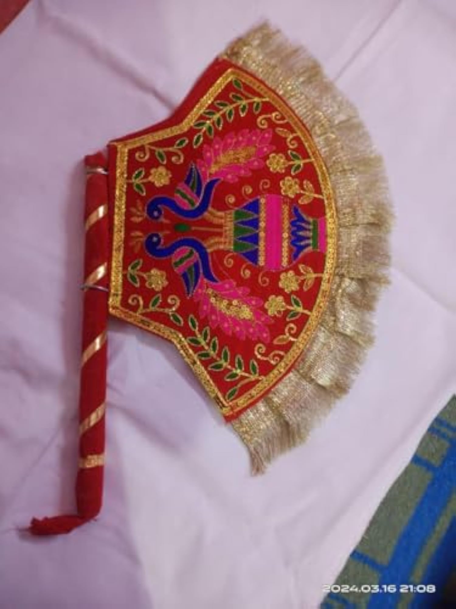 Haldi Mehndi Decorative Handmade Fan for Weddings
