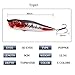 ZWMING Top Water Fishing Lures Bass Hard Baits 3D Eyes Life-Like Swimbait Fishing Poppers with Tackle Box for Freshwater Saltwater Fishing (A10pcs-2Type)
