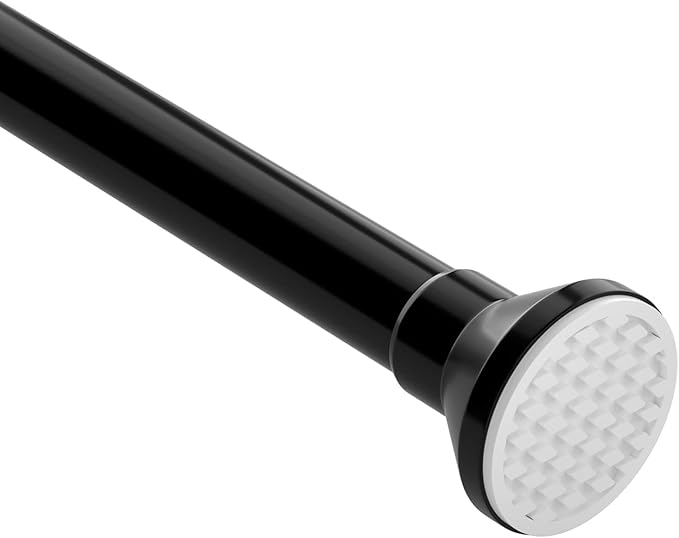 HYDONG Duschvorhangstange Ohne Bohren - Teleskopstange Schwarz 66-120cm Edelstahl