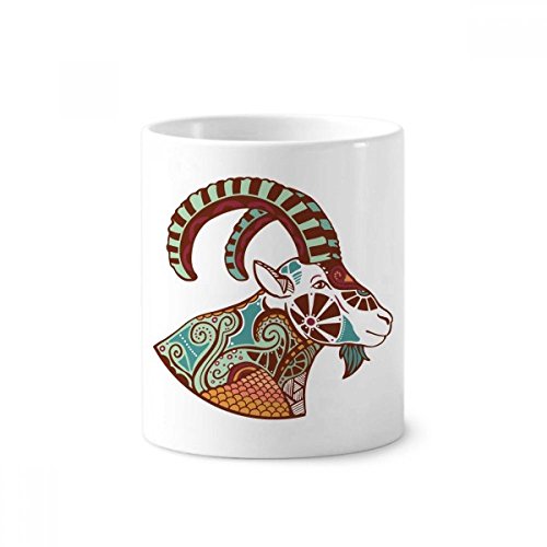 Tasse blanche Capricorne 350ml en céramique pour brosse à dents et stylos