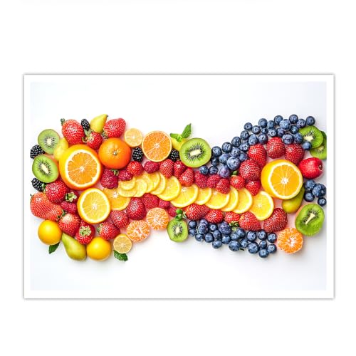 Affiches imprimées de fruits frais comme le kiwi et le citron déco murale sans cadre 45x70cm