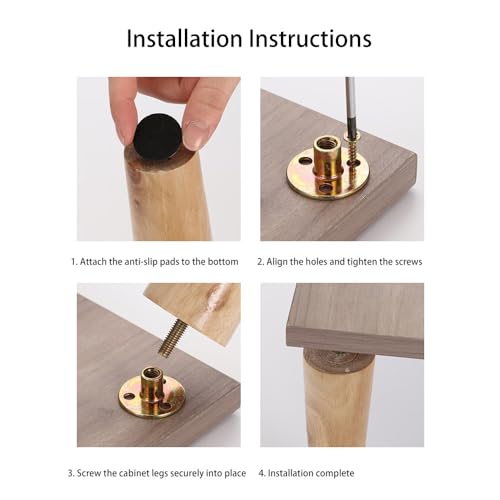 Patas para somier de madera de 10cm que elevan y transforman su cama o canapé 6