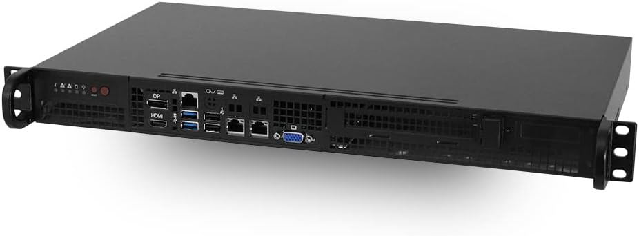 MITXPC RS-SMA2SAV-FIO Atom E3940 1U Server, Triple Display, Dual LAN (RS-SMA2SAV-FIO Front I/O)