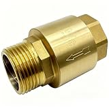 Messing Rückschlagventil 3/4 Zoll, Rückflussverhinderer 3/4'' IG zu AG, Universal Rücklaufanhebung Rücklaufventil Wasser, Rostfrei Wasserdicht für Pumpe, Wasserleitung, Heizungs, Garten